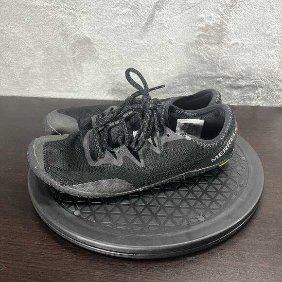 Merrell Womens Size 8 Vapor Glove 5 Trail Black Lace Up Running Shoes Sneaker - Picture 3 of 10